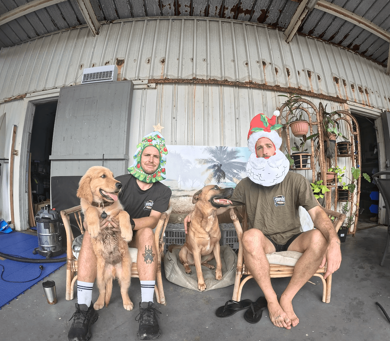 Atlas Power Solutions team with Atlas and Cooper — Christmas 2024